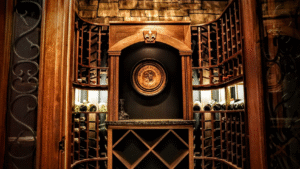 Baroque Design luxury wine cellar featuring custom woodwork