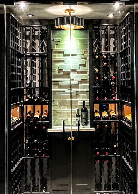 A small wine cellar with a large collection
